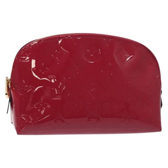 LOUIS VUITTON Monogram Vernis Pochette Cosmetic Rose Indian M90009 Auth 130667 - Picture 1 of 15